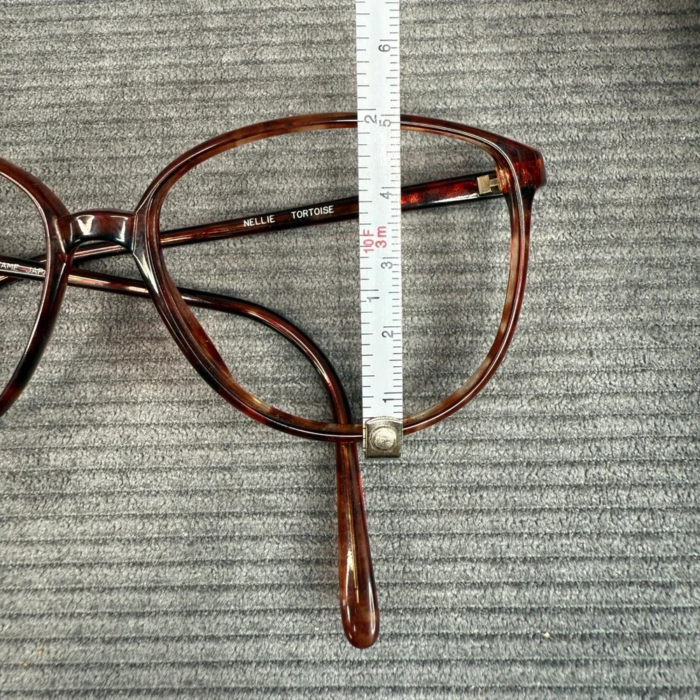 Marchon Nellie Tortoise Y2k Eyeglass Frames Japan 140 Oval Brown Vintage Style